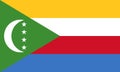 Flag in colors of Comoros, vector image.