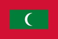 Flag in colors of Maldives, vector image.