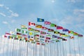 The flags of the Commonwealth of Nations Royalty Free Stock Photo