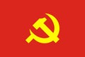 Flag of the Communist Party Royalty Free Stock Photo