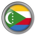 Flag of Comoros round as a button