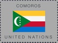 Flag of Comoros. Vector Sign and Icon. Postage Stamp