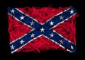 Confederate National Flag of smoke