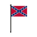 Flag of the Confederate States of America on the stick