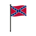 Flag of the Confederate States of America on the stick