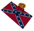 Flag of the Confederate States of America and paragraph Royalty Free Stock Photo