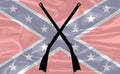 Confederate Silk Flag Royalty Free Stock Photo