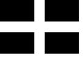 Glossy glass Flag of Cornish people