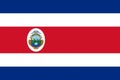 Glossy glass Flag of Costa Rica state