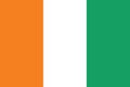 Flag of Cote d Ivoire -Ivory Coast vector illustration