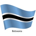 Flag of the country Botswana on a white background Royalty Free Stock Photo