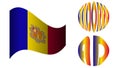 flag country, design country name, Andorra