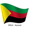 Flag of the country MNLA Azawad on a white background Royalty Free Stock Photo