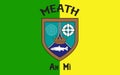 Flag of County Meath is a county in Ireland Royalty Free Stock Photo