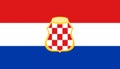 Glossy glass Flag of Croat people of Bosnia and Herzegovina