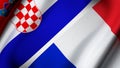 Flag of Croatia and France