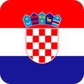 Flag Croatia illustration vector eps Royalty Free Stock Photo