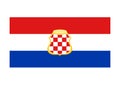 Flag of the Croatian Republic of Herzeg-Bosnia Royalty Free Stock Photo