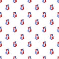 Flag of crusaders pattern, cartoon style