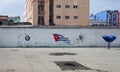 Flag Cuba on the wall