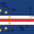 Cape Verde flag 400*400 wiht map of islands