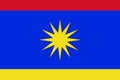 flag of Daco Romance peoples Serbian Vlachs. flag representing ethnic group or culture, regional authorities. no flagpole. Plane