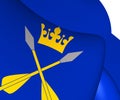 Flag of Dalarna County, Sweden.