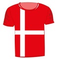 Flag danmark on cloth