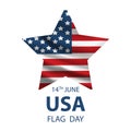 Flag Day background template. Vector illustration.