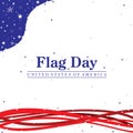Flag Day illustration with the United States of America text Royalty Free Stock Photo