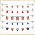 Flag Day, independence day design element, USA flag pattern element.