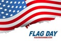 Flag Day USA. United States of America national Old Glory, The Stars and Stripes. 14 June American holiday. Royalty Free Stock Photo