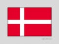 Flag of Denmark. National Ensign Aspect Ratio 2 to 3