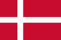 Flag of Denmark. Official colors. Flat vector illustration Royalty Free Stock Photo