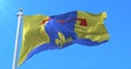 Flag of department of Bouches-du-Rhone, France. 3d rendering