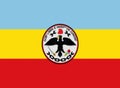 Glossy glass flag of Cundinamarca department, Colombia