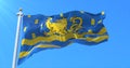 Flag of department of Doubs in the Bourgogne-Franche-Comte, France. 3d rendering