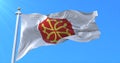 Flag of department of Herault in the Occitanie region, France. 3d rendering