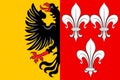 Flag of Dernau in Rhineland-Palatinate, Germany Royalty Free Stock Photo