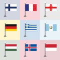 Flag Design Template Finland France Georgia Germany Greece Guatemala Hungary Iceland Indonesia