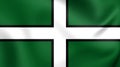 Flag of Devon, England. Royalty Free Stock Photo