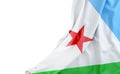 Flag of Djibouti with empty space on the left. Isolated. 3D Rendering Royalty Free Stock Photo