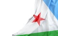 Flag of Djibouti with empty space on the left. Isolated. 3D Rendering Royalty Free Stock Photo