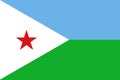 Flag of Djibouti. Vector illustration