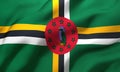 Flag of Dominica blowing in the wind Royalty Free Stock Photo