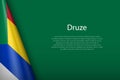 flag of Druze, Ethnic group, isolated on background with copyspa Royalty Free Stock Photo