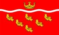 Flag of East Sussex Ceremonial county England, United Kingdom of Great Britain and Northern Ireland, uk crown and six gold