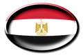Egypt - round country flag with an edge Royalty Free Stock Photo