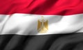 Flag of Egypt blowing in the wind Royalty Free Stock Photo