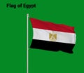 Flag Of Egypt, Egypt flag, National flag of Egypt. pole flag of Egypt